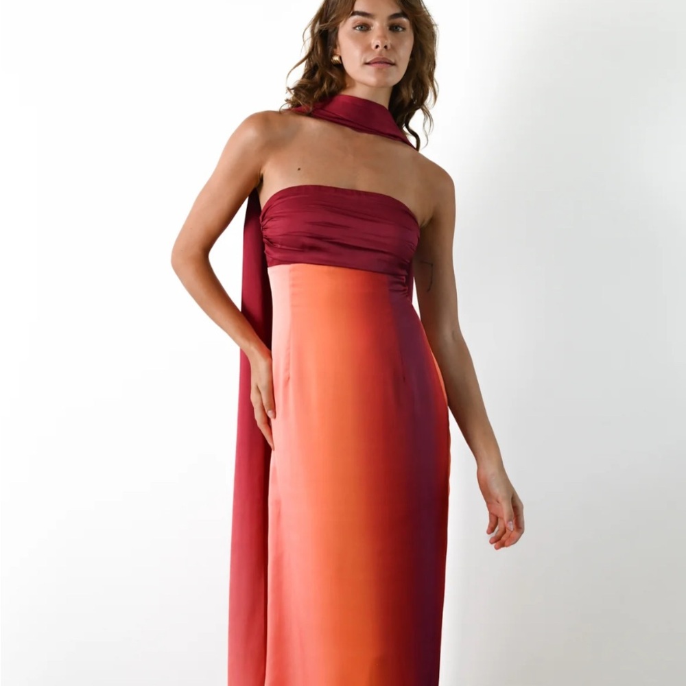 VIVIA SCARF DRESS — AURORA DRESS YLLW THE LABEL